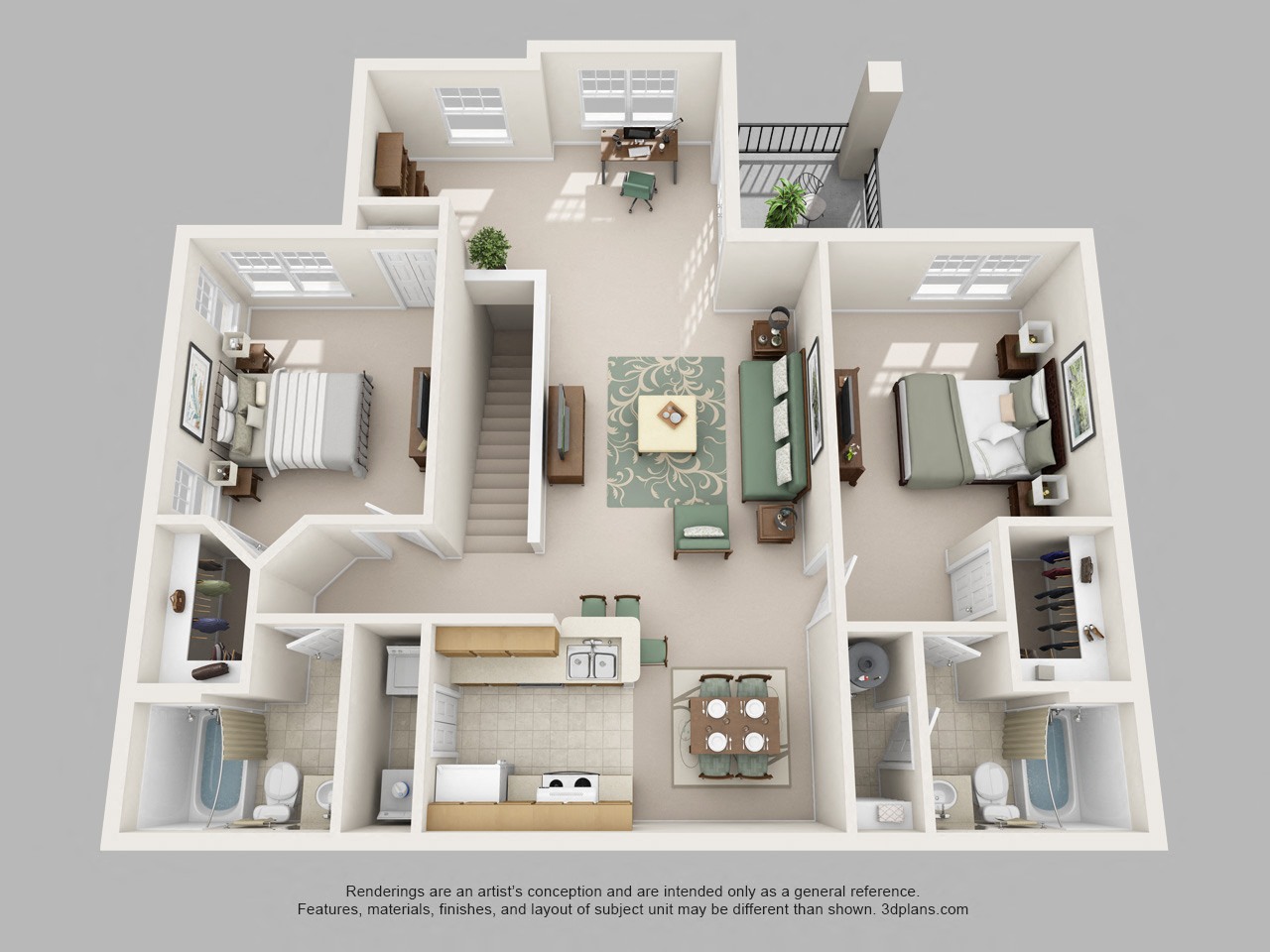 Floor plan layout diagram for 2D
